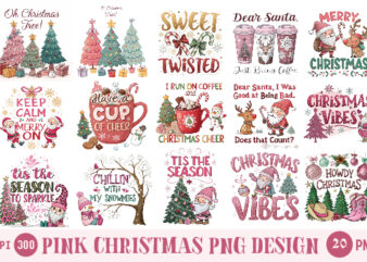 Pink Christmas Bundle PNG