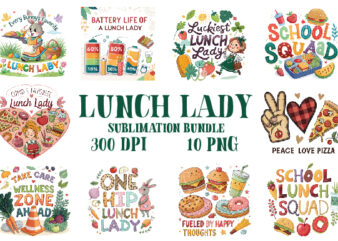 Lunch Lady Sublimation Bundle