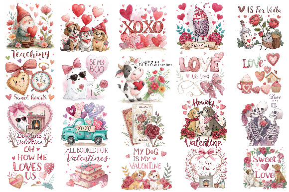 Valentine’s day png bundle t shirt vector art