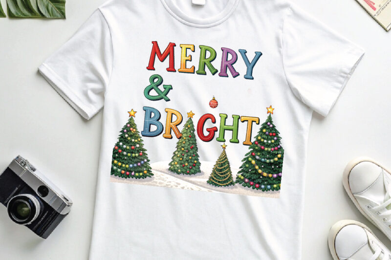 Merry and Bright Christmas Tree Coquette