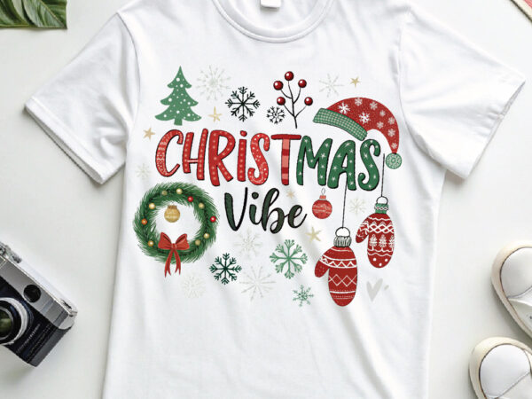 Christmas vibes png sublimation t shirt vector file