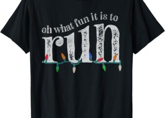 oh what fun it is to run christmas xmas funny T-Shirt