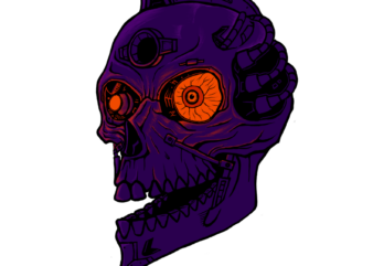 robot skull head