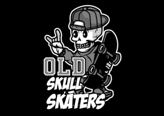 skull skateboard cartoon