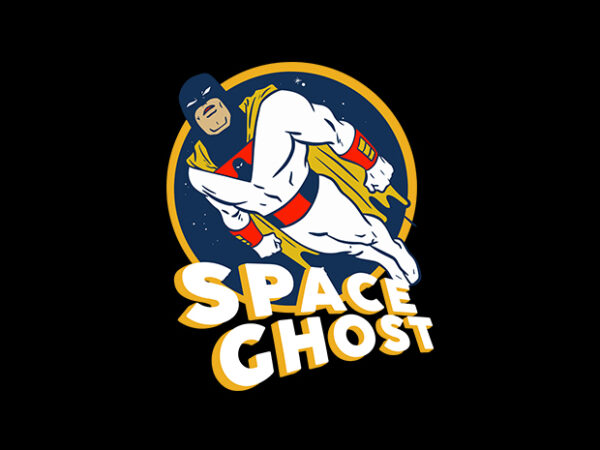 Space ghost t shirt template vector