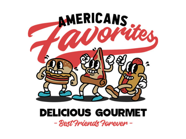 American favorites t shirt vector