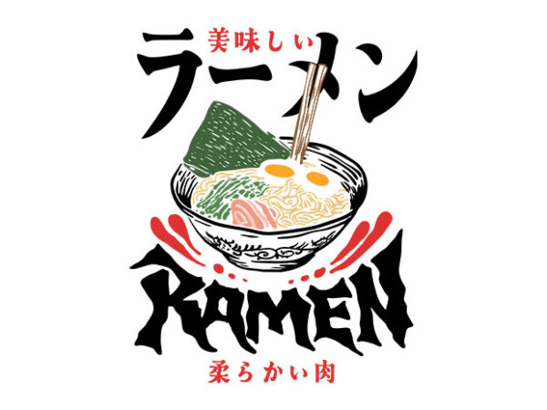 Ramen t shirt design online