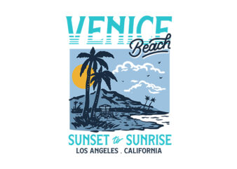 venice beach california t shirt vector art