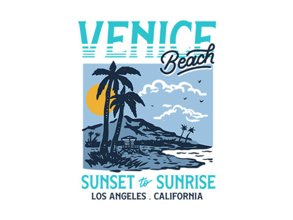 Venice beach california t shirt vector art