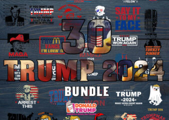 Trump 2024 Bundle SVG, Donald Trump SVG, Trump Christmas SVG