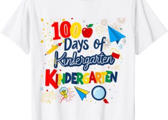 100 Days Of Kindergarten School 100th Days Of School T-Shirt