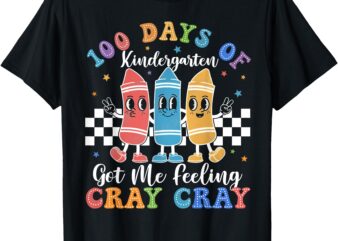 100 Days Of Pre-K Got Me Feeling Cray Cray Preschool T-Shirt