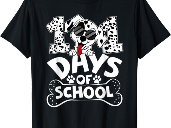 100 days of school dalmatian dog boy kid 100th day of school t-shirt