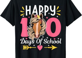 100 Days Of School Horse 100th Day Smarter Teacher Kids T-Shirt