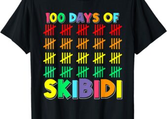 100 Days Of School Skibidi Happy 100th Day Of School Kids T-Shirt