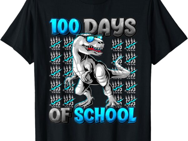 100 days of school trex 100 days smarter 100th day of school t-shirt