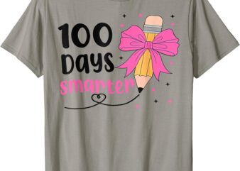 100 Days Smarter 100th Day Of School Toddlers Girls Kids T-Shirt