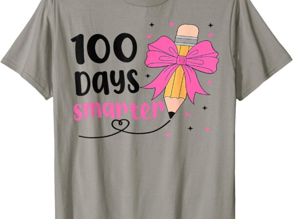 100 days smarter 100th day of school toddlers girls kids t-shirt