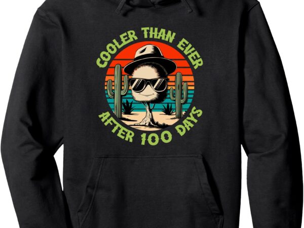 100 days of school cooler than ever cactus retro pullover hoodie