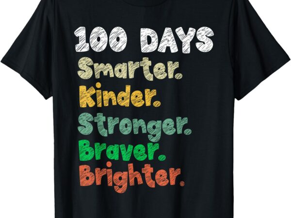 100 days of school smarter 100th days of school boys teens t-shirt