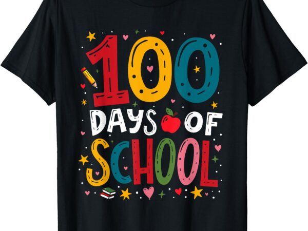 100 days of school teacher kid boys 2025 100th day of school t-shirt