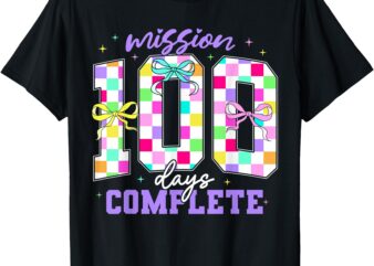 100 Days of School Teacher Retro Girl 100th Days of School T-Shirt