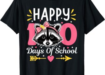 100Days Of School Raccoon 100th Day Smarter Teacher Kids T-Shirt