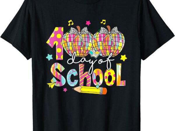 100th day of school girls groovy 100 days of school teacher t-shirt