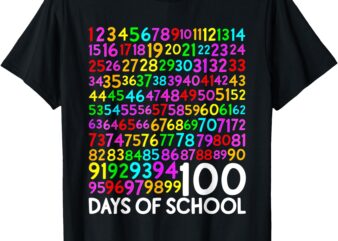 100th Day Of School Teacher Kids 100 Days Math Numbers T-Shirt