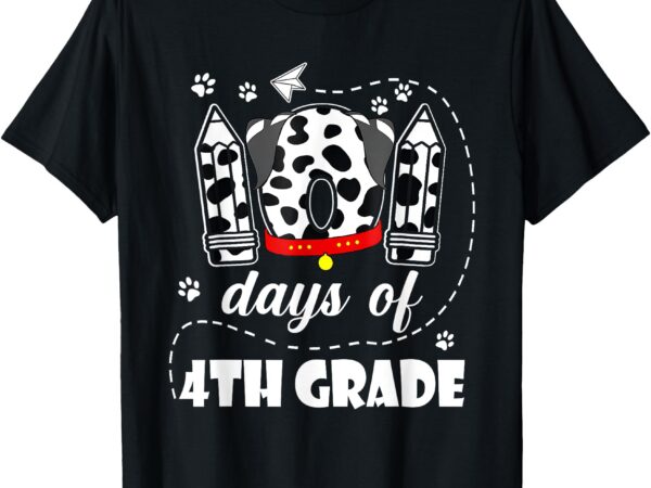 101 days 4th grade 100th day dog 100 days school students t-shirt