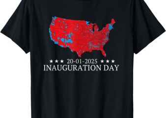 2024 Election Map, January 20 Funny Inauguration Day 2025 T-Shirt