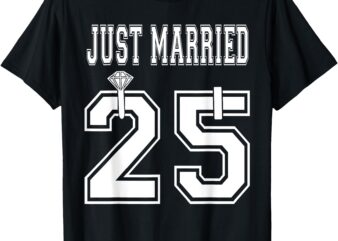 2025 Just Married Wife Husband Matching Honeymoon T-Shirt