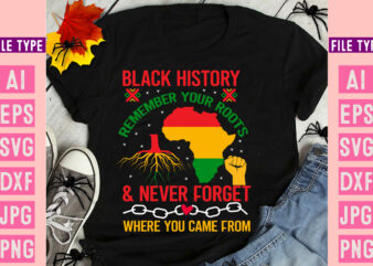 Black History Remember Your Roots & Never Forget Where You Came From ,Black History Month SVG, Black History Month SVG Bundle, Black History