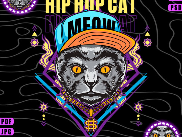 Hip hop cat design