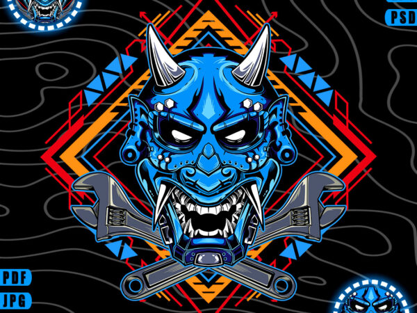 The blue demon design