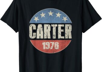 39th President Jimmy Carter 1924 2024 USA Flag 1976 Retro T-Shirt