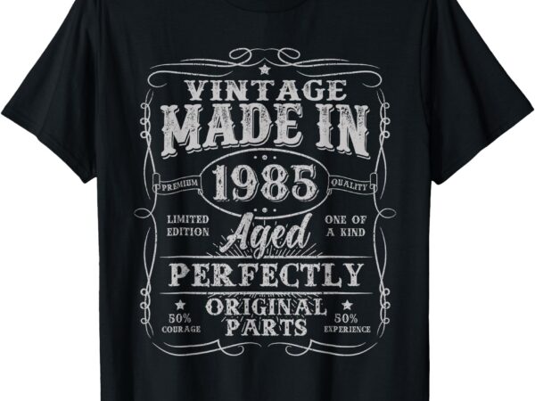 40 years old made in 1985 vintage decorations birthday men t-shirt