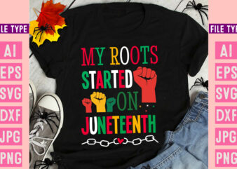 My Roots Started On Juneteenth, Black History Month SVG, Black History Month SVG Bundle, Black History Shirt Design, Black History is Americ