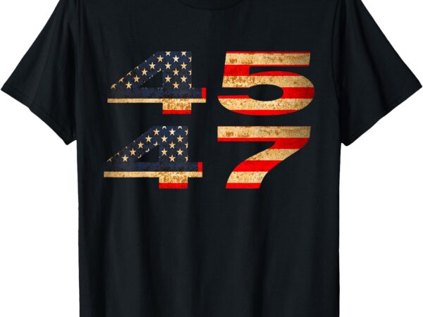 45 47 trump – 47th president trump inauguration day 45_47 t-shirt