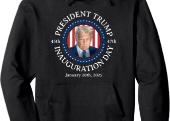 47 Official Portrait President Donald Trump Photo 2025 Pullover Hoodie