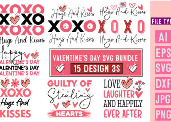 Valentine’s Day T-Shirt Design Bundle, Happy Valentine’s Day T-Shirt Design, Valentine SVG Bundle, Valentine’s Day Sublimation PNG, Love