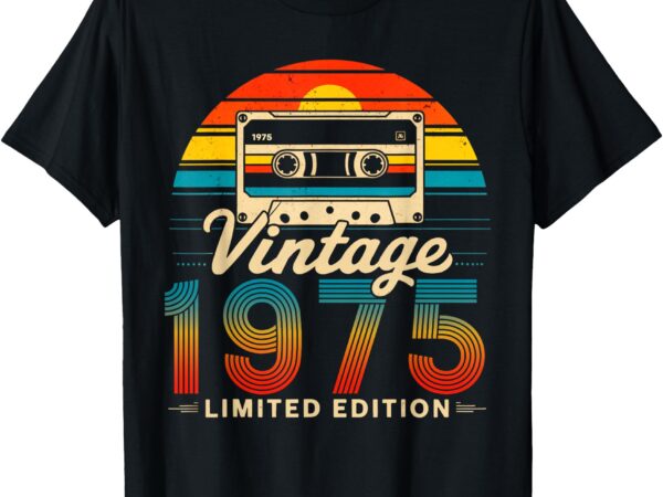 50 years old gifts vintage born in 1975 retro 50th birthday t-shirt