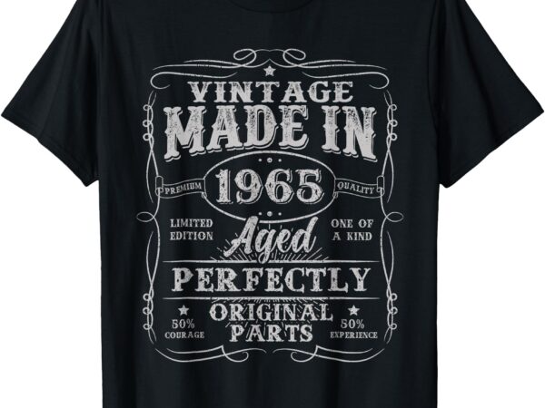 60 years old made in 1965 vintage decorations birthday men t-shirt