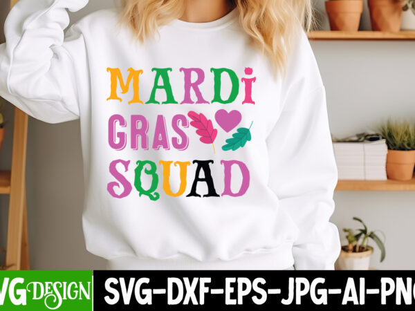 Mardi gras squad t-shirt design, mardi gras svg, mardi gras cut file, mardi gras icons, mardi gras dxf, mardi gras design, mardi gras clipar