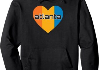 ATLANTA LOVE HEART marta old atl Pullover Hoodie