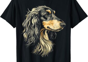 Afghan Hound Dog Motif Pet Illustration Afghan Hound T-Shirt