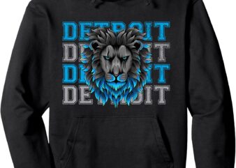 All Grit – Detroit Cool Retro Lion Lovers Detroit Apparel Pullover Hoodie