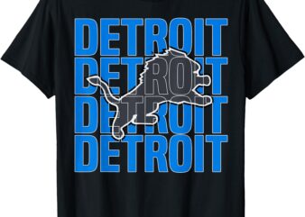 All Grit – Detroit Cool Retro Lion Lovers Detroit Apparel T-Shirt