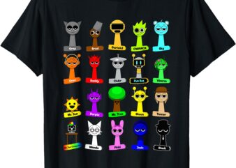 All My Sprunki Toys All Type Of New Funny Sprunki 2025 T-Shirt