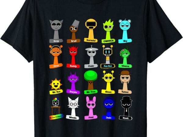 All my sprunki toys all type of new funny sprunki 2025 t-shirt